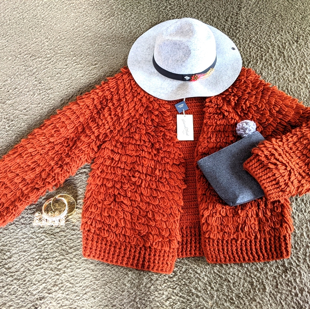 Hand-Crocheted Autumn Jacket Cardigan Sweater